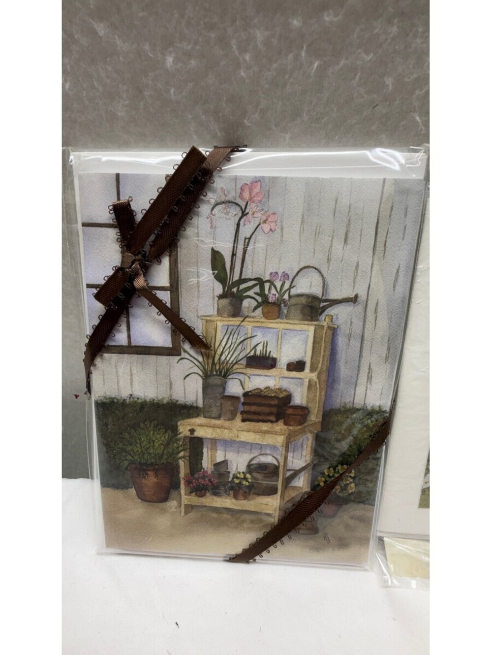 Lot of 2 Handmade Watercolor Greeting Cards Shirley Lynn & Kreations by Kj E-4 - Picture 2 of 10
